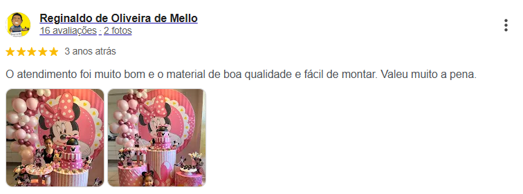 Avaliação Google - Reginaldo de Oliveira de Mello